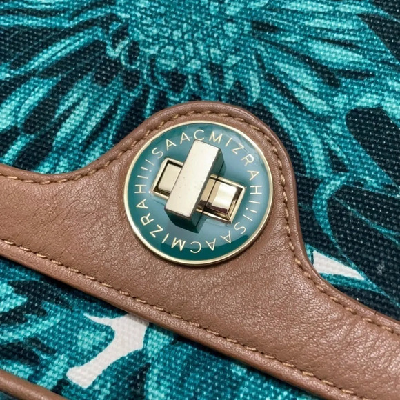 Isaac Mizrahi Bridgehampton Floral Printed Canvas Crossbody with leather trim - Picture 6 of 16